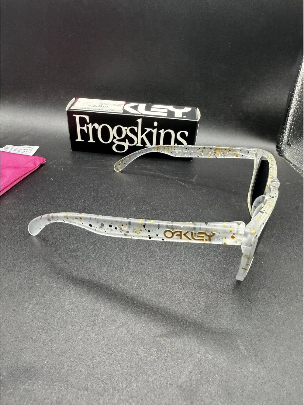 Oakley Frogskin Splatter Clear/Prizm Black Lenses OO9013-G655
